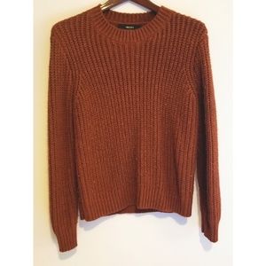 Thick Burnt Red Knit Sweater